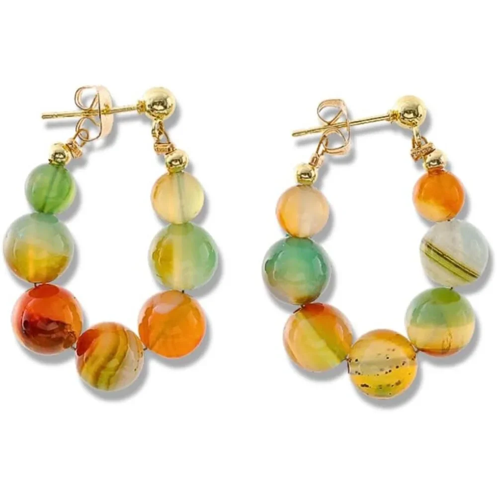 ✨Women Gold Elegant Design Metals Gemstones Lightweight Comfort Earrings